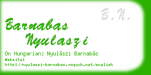barnabas nyulaszi business card